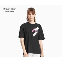 Áo Thun Ngắn Tay Cổ Tròn In Chữ Calvin Klein Thời Trang Nam Nữ 4WT0K132 *