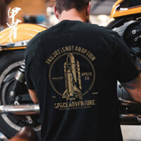 Áo thun ngắn tay cổ tròn in họa tiết tàu vũ trụ Apollo dành cho nam Áo sơ mi chất lượng cao cấp