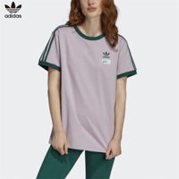 Áo thun ngắn tay cổ tròn thêu Adidas mùa hè giản dị dành cho cặp đôi