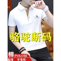 Áo thun ngắn tay cotton nguyên chất Camel Outdoor cho nam, áo polo mỏng mùa hè, áo thể thao công sở thoải mái cho nam