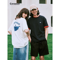 Áo thun ngắn tay Covermat in hình cá heo cho nam và nữ Áo sơ mi chất lượng cao cấp