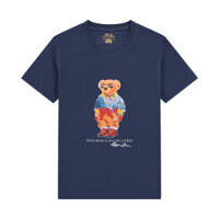 Áo thun ngắn tay dáng rộng in hình gấu nam nữ 100% Cotton cao cấp có sẵn