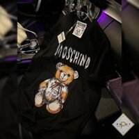Áo thun ngắn tay in hình gấu Moschino Nam Nữ a25