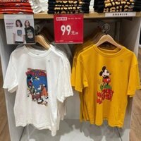 Áo thun ngắn tay in hình hoạt hình Uniqlo dành cho nam / nữ