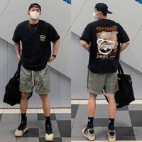 Áo thun ngắn tay in họa tiết phong cách Mỹ cho nam, áo đôi mùa hè.