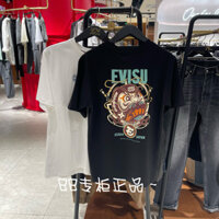 Áo thun ngắn tay in logo Damo mới của Evisu 2EAHTM4TS1091XXXT