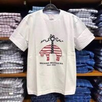 Áo thun ngắn tay in Logo mới của Brooks Brothers in hình màu xám dành cho nam và nữ