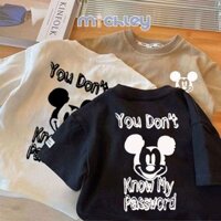 Áo thun ngắn tay MICHLEY Boys cotton nguyên chất in hoạt hình Thoải mái và thoáng khí