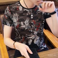 Áo thun ngắn tay nam, áo thun lưới rỗng, áo thun cổ tròn nam, áo thun lụa băng thoáng khí, áo nửa tay rỗng cho nam/2.27