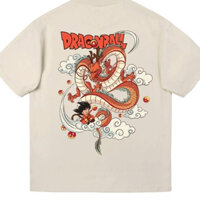 Áo thun ngắn tay nam Dragon Ball Áo thun Cotton nguyên chất dáng rộng sinh viên trẻ trung cổ tròn hàng đầu