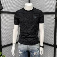 Áo thun ngắn tay Nam Full-Body In Hình Dạo Phố Slim-Fit Thêu Cotton Áo Thun Thanh Niên Cao Cấp Mùa Hè Phù Hợp Với Hàng Đầu20250402