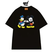 Áo Thun NGỐ TEE Hoạt Hình Disney Đôi Bạn Thân Vịt Donald và Chuột Mickey Form Rộng Thoải Mái