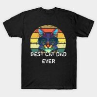 Áo thun NGƯỜI Đàn ông Gia đình MÈO Tốt Nhất xinh thịnh hành dễ thương hot trend cổ tròn mới BEST CAT DAD EVER TShirt