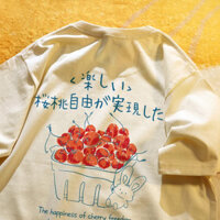 Áo thun Nhật Bản hài hước retro thời trang cho nam nữ tay ngắn BF rộng rãi áo thun thuần khiết cho cặp đôi áo mùa hè đường phố