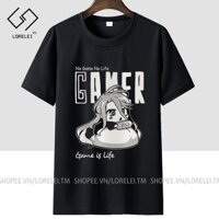 Áo thun No Game No Life SHIRO Gamer (Black) ngắn tay