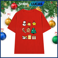 Áo Thun NOEL GIÁNG SINH 2025 Ông Già Santa Áo Phông Gia Đình Cặp Nhóm Đôi Shop Lucas - Mẫu 8 Hình 1