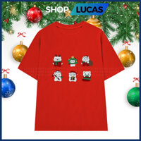 Áo Thun NOEL GIÁNG SINH 2025 Ông Già Santa Áo Phông Gia Đình Cặp Nhóm Đôi Shop Lucas - Mẫu 6 Hình