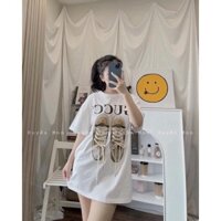 Áo Thun Nữ 3D Đính Đôi Giày Xỏ Dây Thật 3 Màu Cực Chất