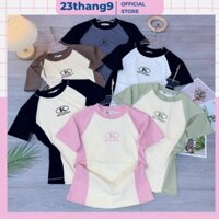 Áo thun nữ , áo baby tee ôm in chữ Kill system màu đen màu kem chất cotton khô co giãn basic đi chơi mặc nhà YaWear