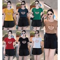 Áo Thun Nữ-áo cổ tròn Hàng Hiệu Đẹp chất liệu Cotton Cao Cấp co giãn 4 chiều,ko bai,ko xù ASANNA  Phong CachsHaốc ms:224