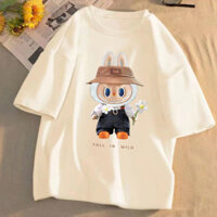 Áo Thun Nữ Áo Phông Nam Nữ Unisex Tay Lỡ  By Linh Nhím LaBuBu In Hình Chất Cotton Form Rộng Phong Cách Ulzz