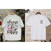 Áo Thun Nữ, Áo Phông Nam Nữ Unisex mã UM Happy Butterfly Summer In Hình Đẹp chất Cotton Form Rộng Phong Cách Trẻ Trung