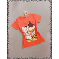 Áo thun nữ BAMBO mẫu leoic16 màu cam