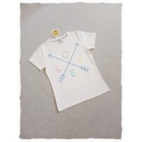 Áo thun nữ BAMBO mẫu love ảow màu trắng