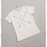 Áo thun nữ BAMBO mẫu lovearrow màu trắng