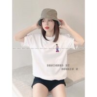 Áo Thun Nữ Cao Cấp THÊU BOY ÁO ĐỎ Chất Liệu Cotton Mềm Mịn Không Xù Lông DORRIS N