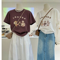 Áo Thun Nữ Chất Cotton In Hình Thời Trang Menina, Áo Phông Mặc Tết