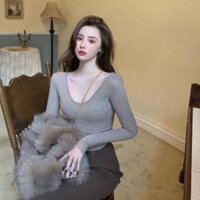 Áo Thun Nữ Cổ Khoét Sâu Gợi Cảm
