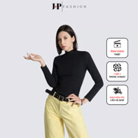 Áo Thun Nữ Cổ Lọ JP FASHION Chất Liệu Thun Mát Không Bí Không Nóng, Áo Thun Cổ Tròn Tay Dài Có Độ Co Dãn 10206973