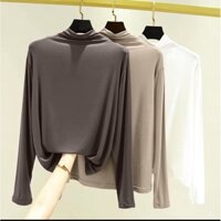 Áo thun nữ cổ lọ mỏng nhẹ