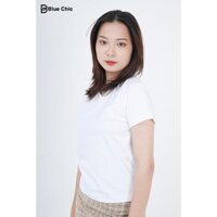 Áo thun nữ cổ tim, áo phông nữ cổ tim đầy đủ size chất liệu cotton co giãn - Bluechic 00 00