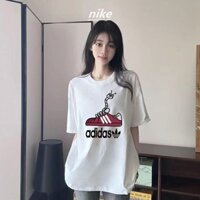 Áo Thun Nữ Cổ Tròn Cotton Nguyên Chất Cặp Đôi Phong Cách Rời Size Lớn Phiên Bản Hàn Quốc Tay Ngắn SY26201 KJVA