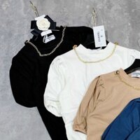 Áo Thun Nữ Cổ Tròn Phối Dây Hàng Quảng Châu Cao cấp MS 151.