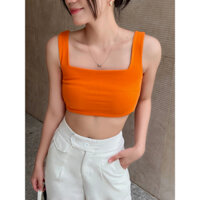 Áo Thun Nữ Cổ Vuông Trơn Kiểu Croptop JOLY JL04
