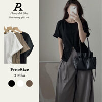 Áo thun nữ cộc tay xẻ trước Quảng Châu A441,