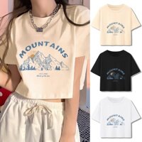 Áo thun nữ croptop lửng cotton chuẩn 100% hàng cao cấp cổ tròn