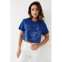 ÁO THUN NỮ CROPTOP ÔNG ĐỊA (TRUE RELIGION) - SIZE M