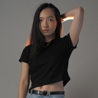 Áo thun nữ croptop tay ngắn dáng ôm body cổ tròn CLASSY chất liệu vải cotton 4 chiều thoáng mát  - ACD225