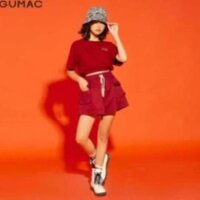 Áo thun nữ croptop thêu GUMAC ATA1244