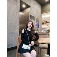 áo thun nữ dài tay khoét 2 bên vai xinh xắn điệu đà