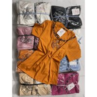 Áo thun nữ dáng rộng chất cotton siêu mịn mát  bầu bì bon chen thoải mái  A091 - A091 vàng