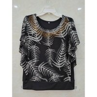 Áo thun nữ đính đá kiểu cánh dơi 60-70kg