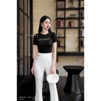 Áo Thun Nữ Đính Logo MY WAY Cotton Dáng Ôm Body Sang Trọng 3MAT204