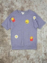 ÁO THUN NỮ FOREVER21 PRINTED ICON SWEATSHIRT - SIZE M - M