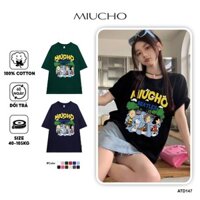 Áo thun nữ form rộng ATD147 Miucho chất vải cotton in Artwork