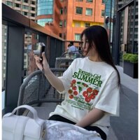 Áo Thun  nữ form rộng oversize TOMATO GIRL 100% Cotton
